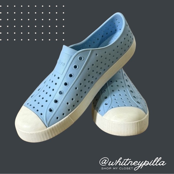 Native Other - Native Shoes waterproof perforated slip on active shoes in Sky Blue kids size 5